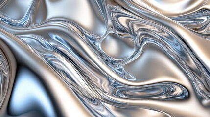 Glossy metallic surface reflecting light