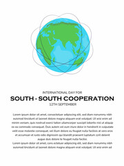Vector illustration for celebrate International Day For South Cooperation. Suitbale for greetings, flyer design, or template design