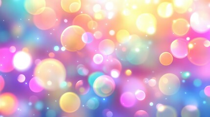 Colorful lights in a dreamy haze