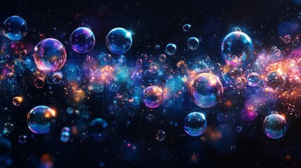 Iridescent Bubbles Floating in a Cosmic Galaxy