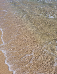 
Sand beach and sea water