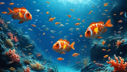 coral reef and fish