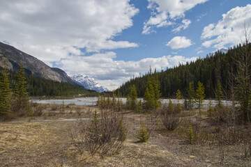 Rocky Mountains in Alberta in the Spring