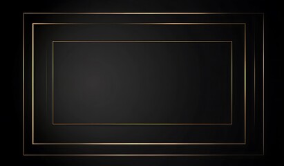 Abstract background with golden frame on a black background.