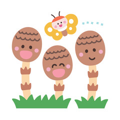 つくしとちょうちょ