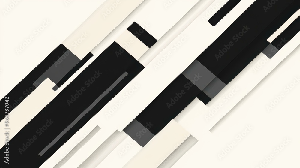Poster a sleek gray and white design featuring dynamic shapes and diagonal lines for a modern abstract look