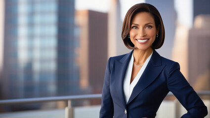 A successful bussiness lady with her bright smile