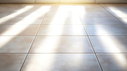 Sunlit Tiled Floor with Soft Shadows