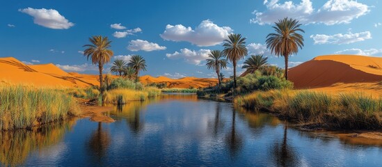 Oasis in the Sahara Desert