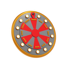 casino fortune wheel icon and 3d illustration