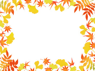 秋の植物のフレーム①