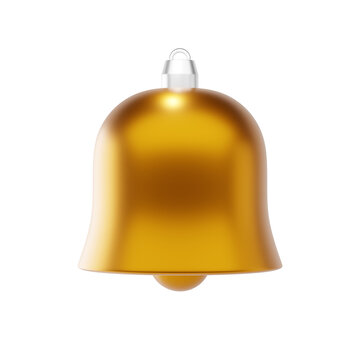 recommend clip art: christmas bell 3d icon and illustration