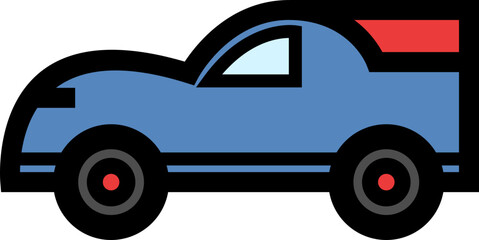 Car Icon Line Style Illustration