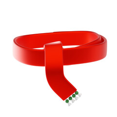 scarf 3d icon and illustration