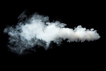 Smoke Cloud Isolated on Black Background , ai