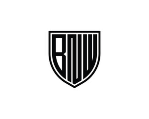 BNW logo design vector template. BNW