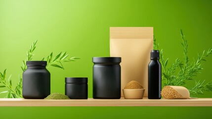 Natural Organic Food Packaging Mockup with Clean Design and Copy Space for Text
