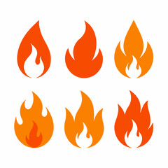 fire and flames, fire-flame icon vector