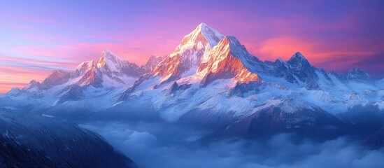 Majestic Mountain Peak at Sunrise