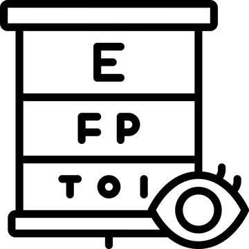 recommend clip art: Eye test icon