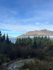 view of lake in the mountains