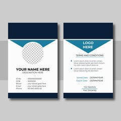 Modern and Clean Business id Card Template Design. Elegant ID card template design