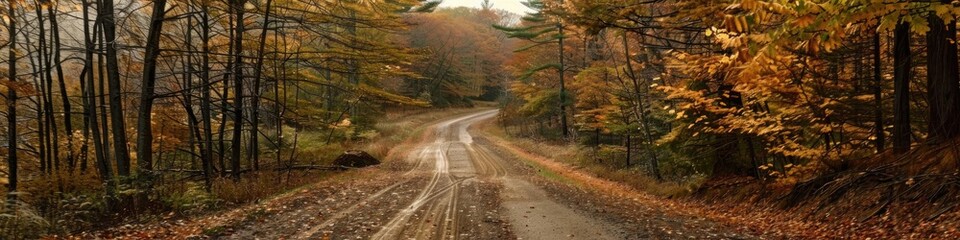 Obraz premium Journeying Through Forests: An Adventurous Traveler on the Open Road