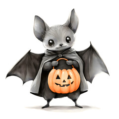 Bat with Pumpkin

