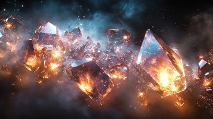 Burning Crystals in a Starry Galaxy