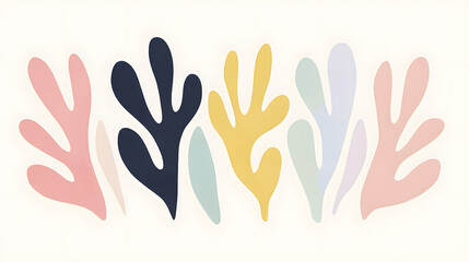 Obraz premium Minimalist bold shape on clear background