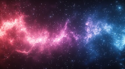 Fototapeta premium Cosmic Nebula with Pink and Blue Gas Clouds