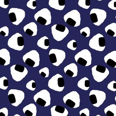 Seamless background with rice balls pattern.