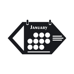Clendar January Template Icon