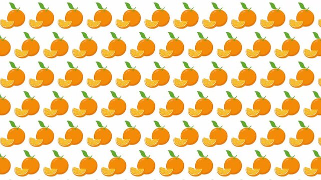 Bright Fruit orange Pattern Background - Fresh and Fun Design