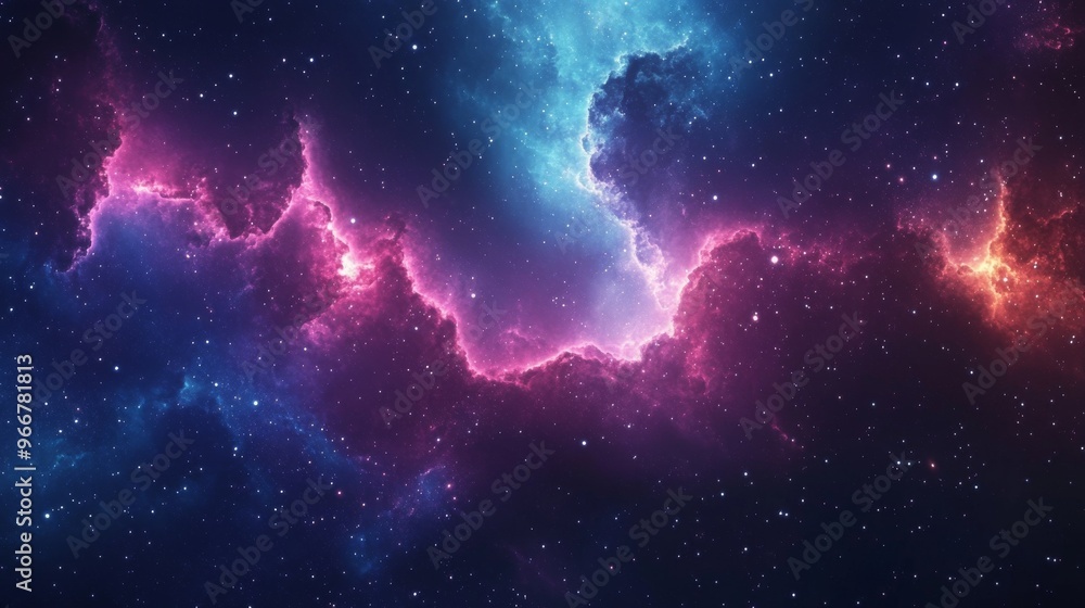 Canvas Prints nebulae and stars in deep space