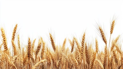 wheat field border isolated on transparent background - ai