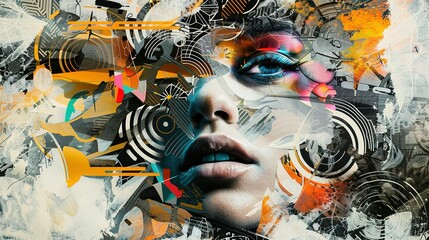 Creativity and New Ideas in Business and Life: Art Collage Created Using Generative AI