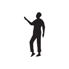 silhouette of a person. silhouette of a man. Boy silhouette vector design