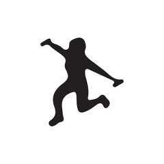 jump for joy. silhouette of a person doing exercise. silhouette of a person doing yoga. silhouett woman 