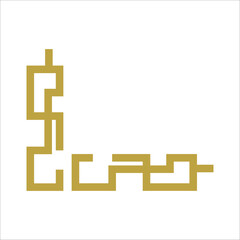 Obraz premium Decorative luxury corner frame. Vintage frame and border. Corner design element 