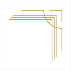 Decorative luxury corner frame. Vintage frame and border. Corner design element 