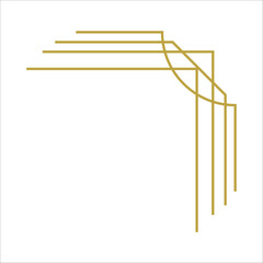 Decorative luxury corner frame. Vintage frame and border. Corner design element 