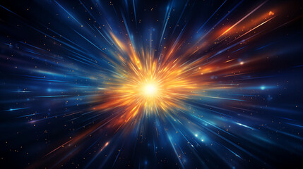 Cosmic Nanopunk: Ethereal Blue Light Burst Background for Futuristic Designs
