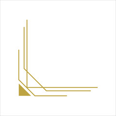 Decorative luxury corner frame. Vintage frame and border. Corner design element 