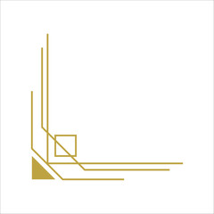 Decorative luxury corner frame. Vintage frame and border. Corner design element 