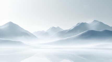 Panoramic view of a mountainous landscape under a clear sky,