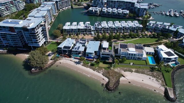 Luxury Residential Development Of Ephraim Island In Paradise Point, Gold Coast, Australia - Aerial Shot