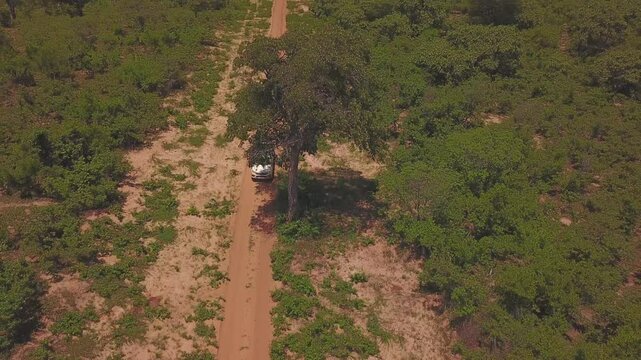 Solo Road Trip Across the Kalahari Desert, Botswana, Aerial