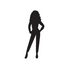 silhouette of a woman. silhouette of a person