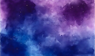 Fototapeta premium watercolor background of dark blue and purple with white flecks